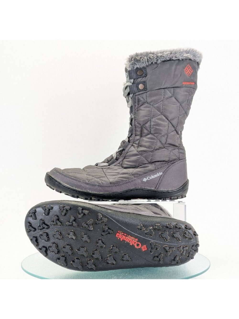 Columbia Womens Size 8 Minx II Mid Gray Insulated Snow Boots Winter BL1585-051 - Picture 10 of 11